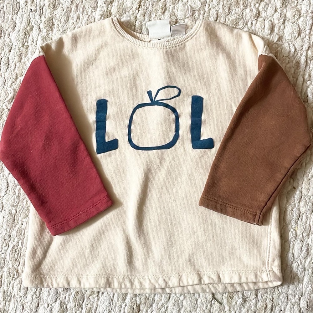 Zara Baby LOL long sleeve Colorblock Pullover
